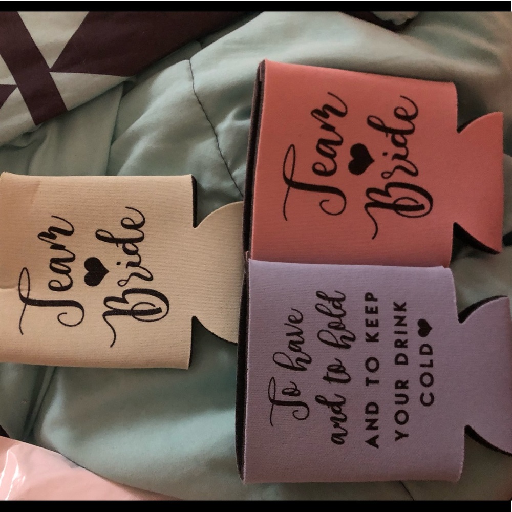 Wedding drink cozies